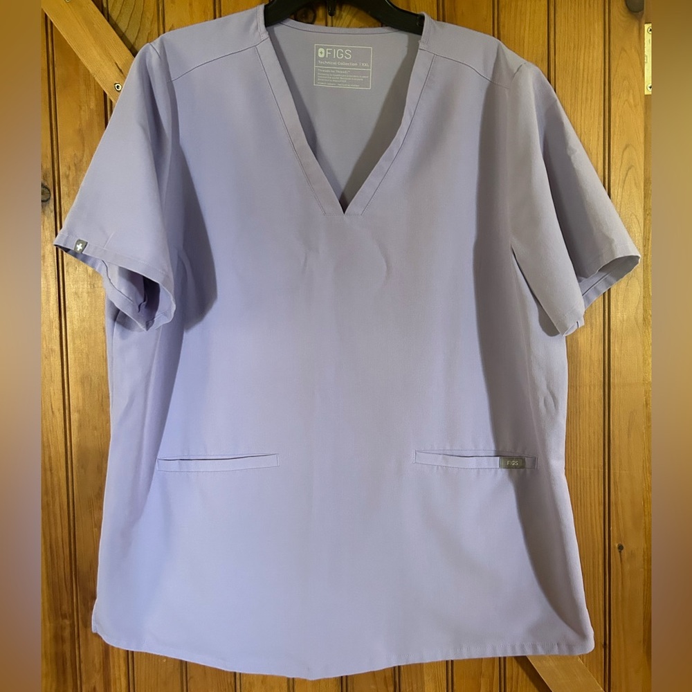 FIGS Casma Scrub Top - Lavender Dew